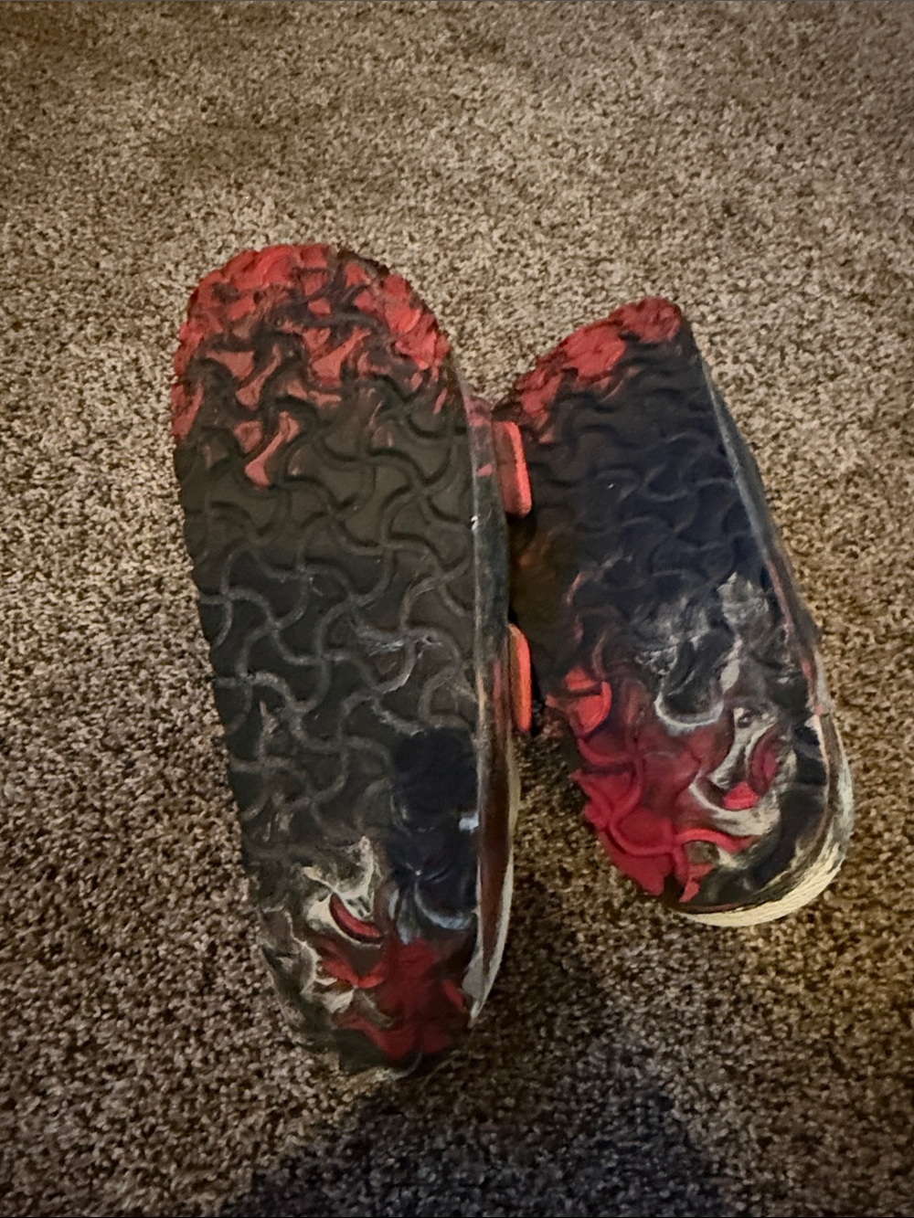 Birkenstock Women’s Painted Two-Buckle Sandals in Black and Red - Picture 2 of 3